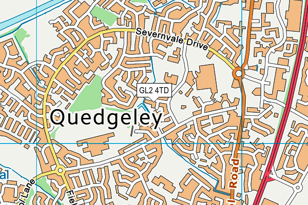 GL2 4TD map - OS VectorMap District (Ordnance Survey)