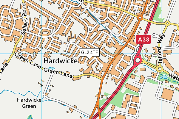 GL2 4TF map - OS VectorMap District (Ordnance Survey)