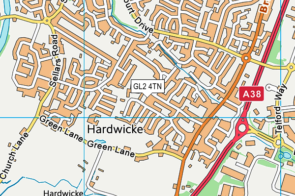 GL2 4TN map - OS VectorMap District (Ordnance Survey)