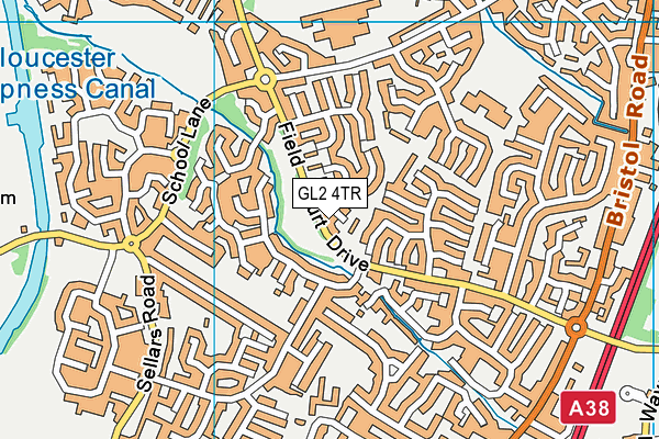 GL2 4TR map - OS VectorMap District (Ordnance Survey)