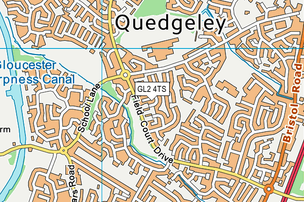 GL2 4TS map - OS VectorMap District (Ordnance Survey)