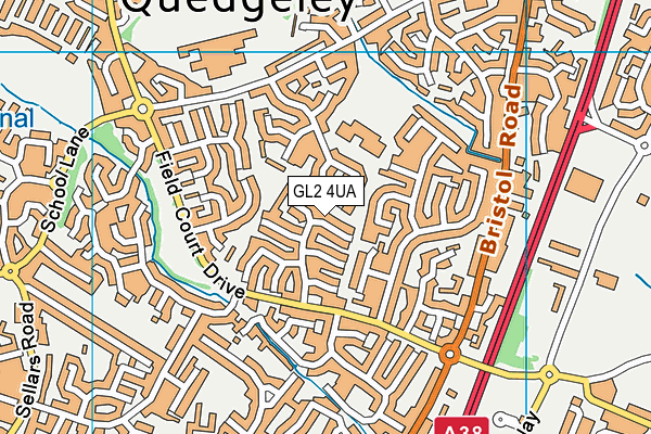 GL2 4UA map - OS VectorMap District (Ordnance Survey)
