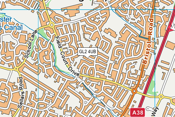 GL2 4UB map - OS VectorMap District (Ordnance Survey)