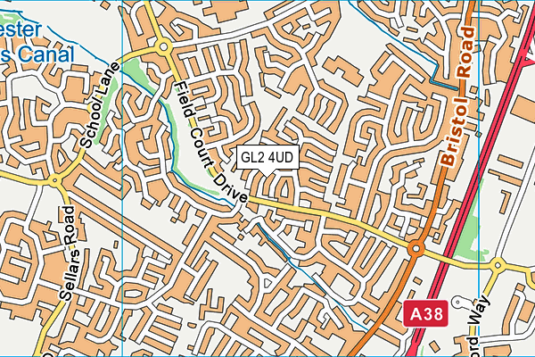 GL2 4UD map - OS VectorMap District (Ordnance Survey)