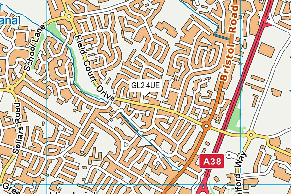 GL2 4UE map - OS VectorMap District (Ordnance Survey)