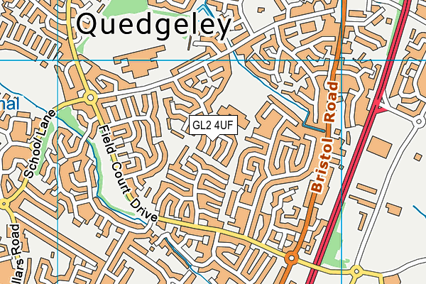 GL2 4UF map - OS VectorMap District (Ordnance Survey)