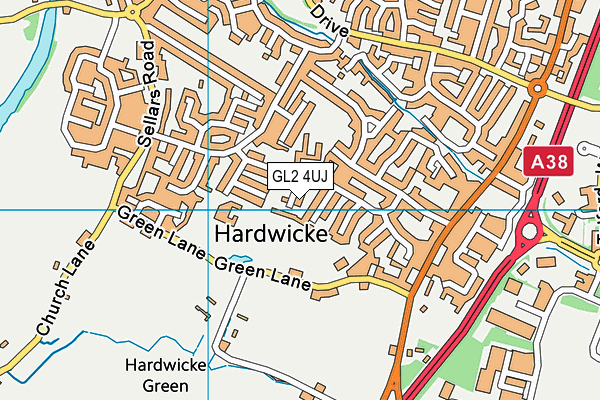 GL2 4UJ map - OS VectorMap District (Ordnance Survey)