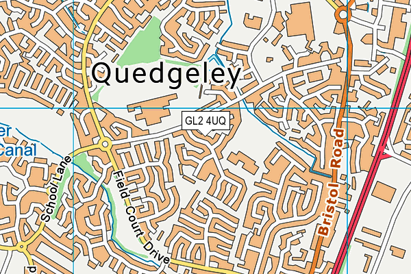 GL2 4UQ map - OS VectorMap District (Ordnance Survey)