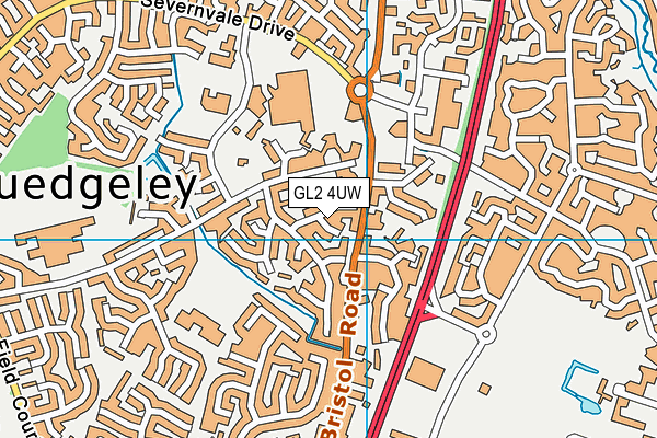 GL2 4UW map - OS VectorMap District (Ordnance Survey)