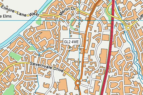 GL2 4WE map - OS VectorMap District (Ordnance Survey)