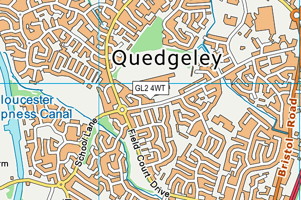 GL2 4WT map - OS VectorMap District (Ordnance Survey)