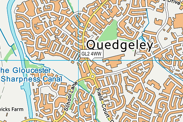 GL2 4WW map - OS VectorMap District (Ordnance Survey)