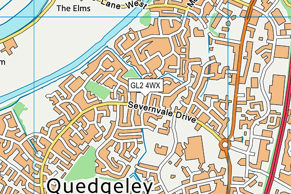 GL2 4WX map - OS VectorMap District (Ordnance Survey)