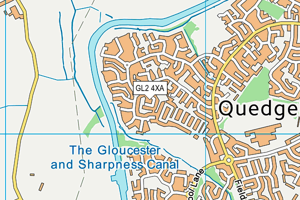 GL2 4XA map - OS VectorMap District (Ordnance Survey)