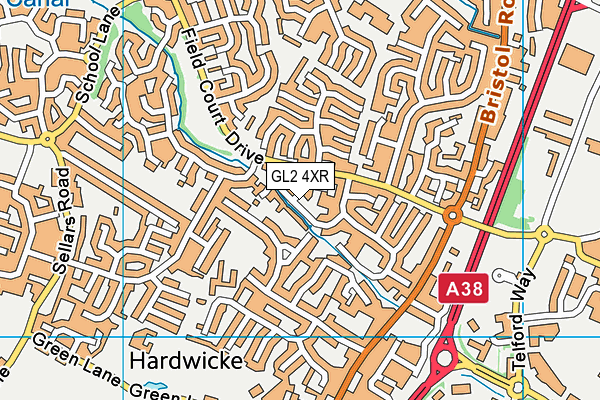 GL2 4XR map - OS VectorMap District (Ordnance Survey)