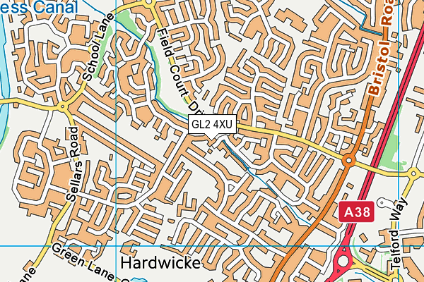 GL2 4XU map - OS VectorMap District (Ordnance Survey)