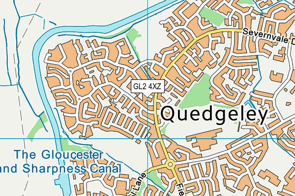 GL2 4XZ map - OS VectorMap District (Ordnance Survey)