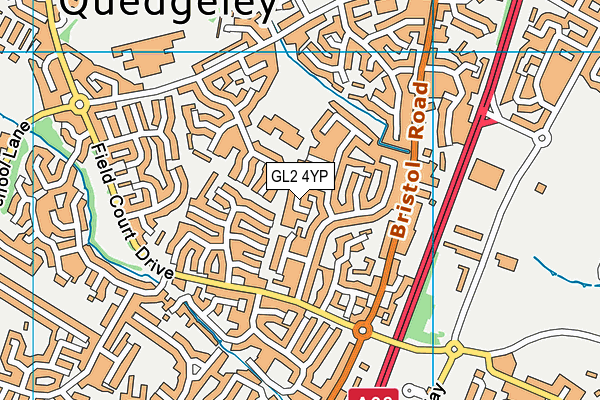 GL2 4YP map - OS VectorMap District (Ordnance Survey)