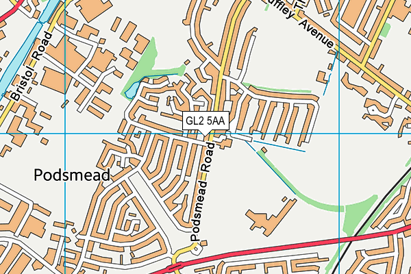 GL2 5AA map - OS VectorMap District (Ordnance Survey)