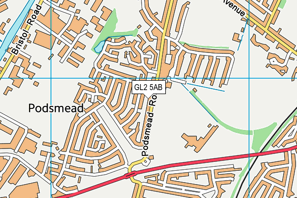 GL2 5AB map - OS VectorMap District (Ordnance Survey)
