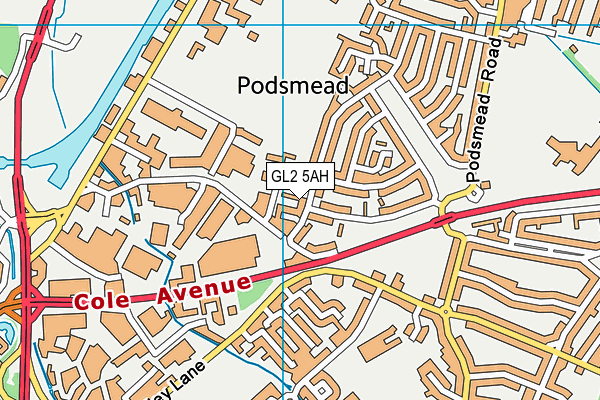 GL2 5AH map - OS VectorMap District (Ordnance Survey)