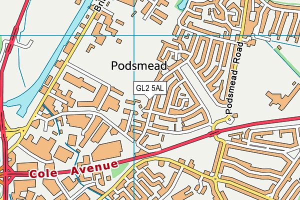 GL2 5AL map - OS VectorMap District (Ordnance Survey)