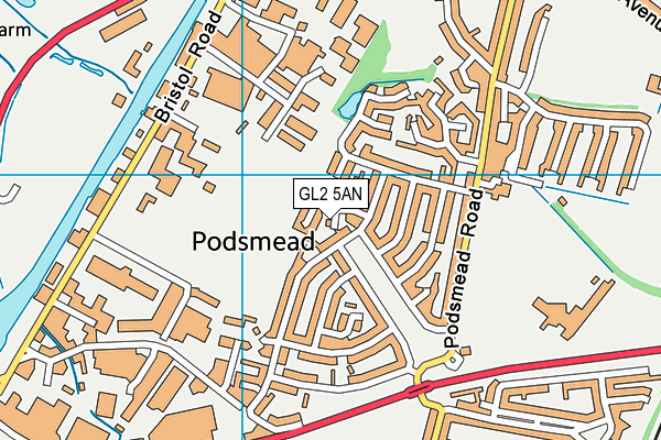 GL2 5AN map - OS VectorMap District (Ordnance Survey)