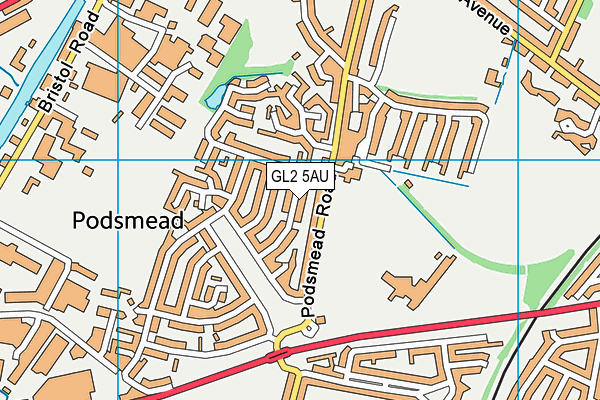 GL2 5AU map - OS VectorMap District (Ordnance Survey)