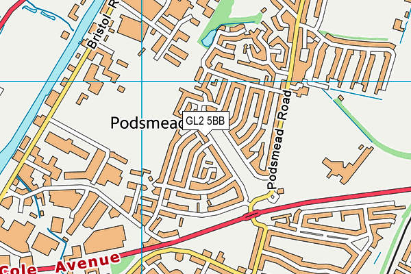 GL2 5BB map - OS VectorMap District (Ordnance Survey)