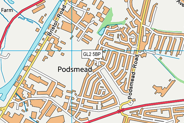 GL2 5BP map - OS VectorMap District (Ordnance Survey)