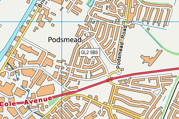 GL2 5BS map - OS VectorMap District (Ordnance Survey)