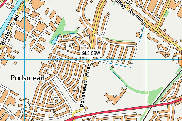 GL2 5BW map - OS VectorMap District (Ordnance Survey)