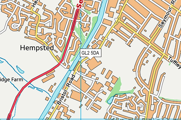 GL2 5DA map - OS VectorMap District (Ordnance Survey)