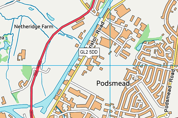 GL2 5DD map - OS VectorMap District (Ordnance Survey)