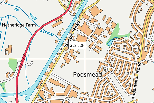 GL2 5DF map - OS VectorMap District (Ordnance Survey)