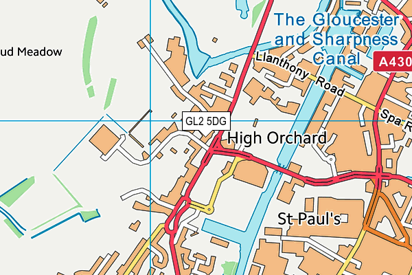 GL2 5DG map - OS VectorMap District (Ordnance Survey)