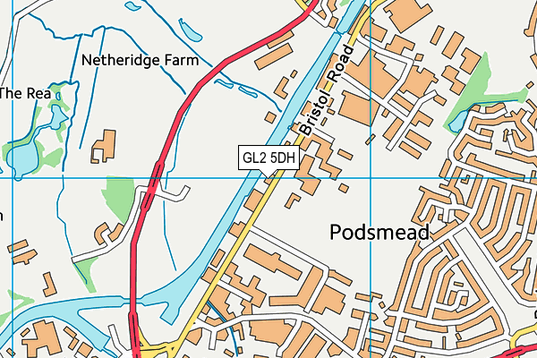 The Gym Gloucester map (GL2 5DH) - OS VectorMap District (Ordnance Survey)
