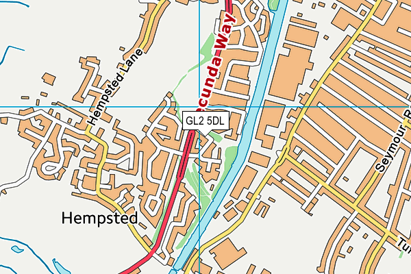 GL2 5DL map - OS VectorMap District (Ordnance Survey)