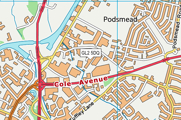 GL2 5DQ map - OS VectorMap District (Ordnance Survey)