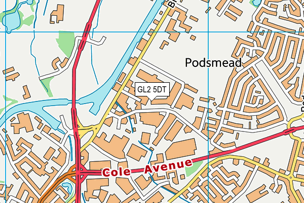 GL2 5DT map - OS VectorMap District (Ordnance Survey)