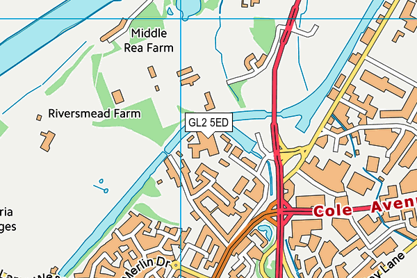 GL2 5ED map - OS VectorMap District (Ordnance Survey)