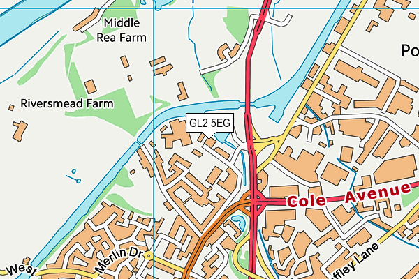 GL2 5EG map - OS VectorMap District (Ordnance Survey)