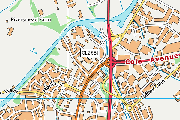 GL2 5EJ map - OS VectorMap District (Ordnance Survey)