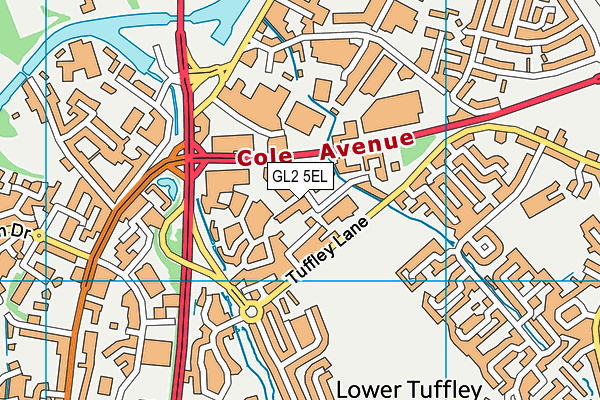 GL2 5EL map - OS VectorMap District (Ordnance Survey)
