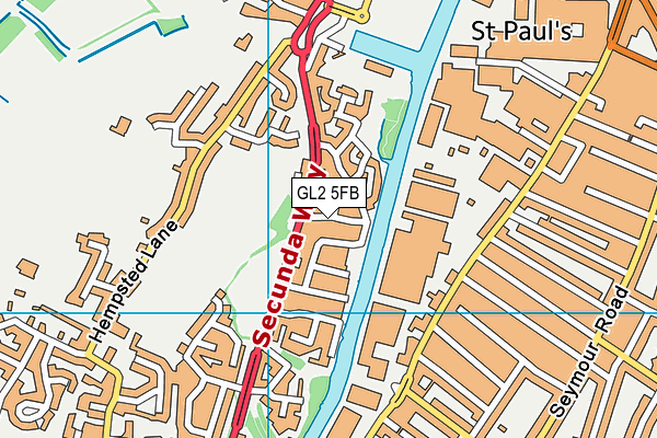 GL2 5FB map - OS VectorMap District (Ordnance Survey)