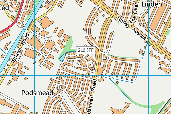 GL2 5FF map - OS VectorMap District (Ordnance Survey)