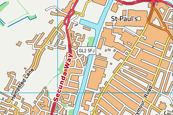 GL2 5FJ map - OS VectorMap District (Ordnance Survey)