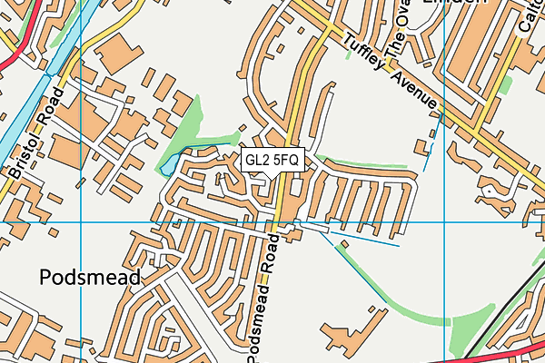 GL2 5FQ map - OS VectorMap District (Ordnance Survey)