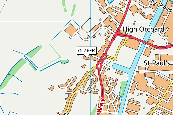 GL2 5FR map - OS VectorMap District (Ordnance Survey)