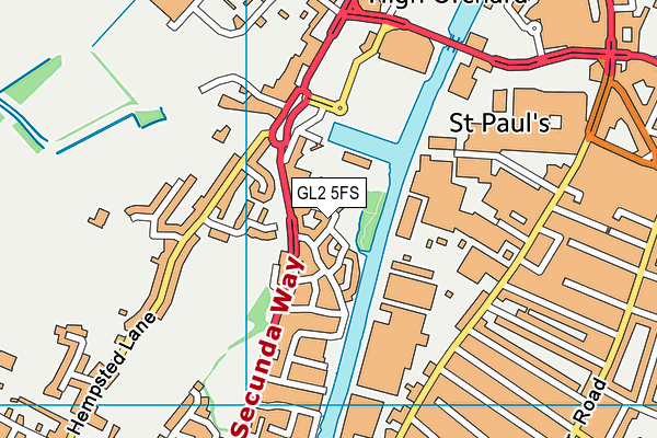 GL2 5FS map - OS VectorMap District (Ordnance Survey)